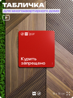 Табличка Курить запрещено, для многоквартирного жилого дома, серия СОСЕДИ SIMPLE, 18х18 см, пластиковая, Айдентика Технолоджи