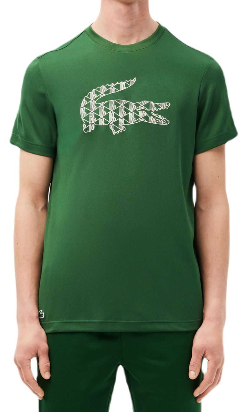 Мужская теннисная футболка Lacoste Ultra Dry Pique Tennis T-Shirt - зеленый