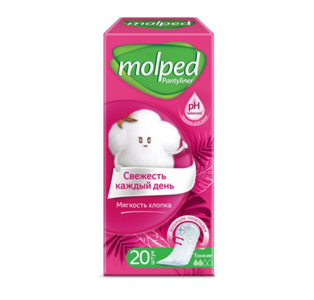 Прокладки Molped ежедн Свежесть каждый день 20шт