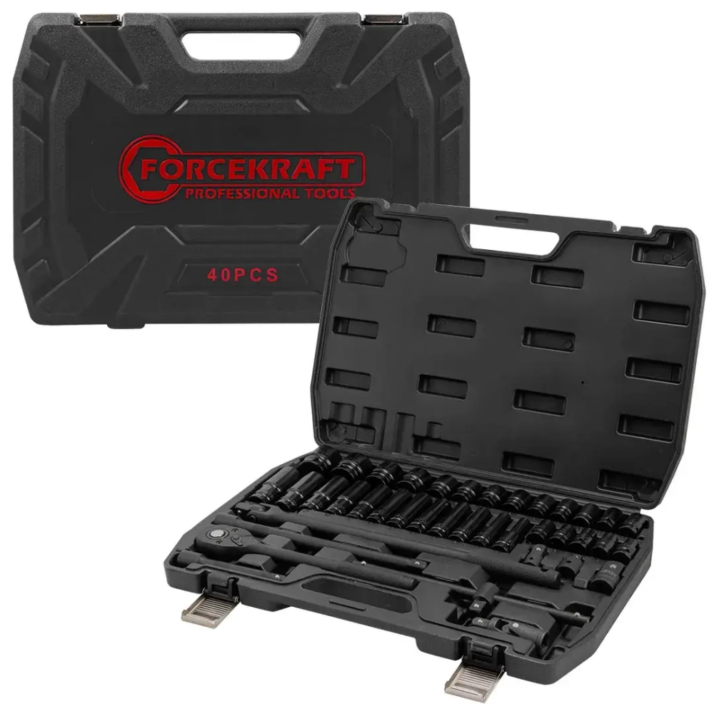 Набор инструментов 40пр. 1/2''6pt FORCEKRAFT FK-6401-5MPB