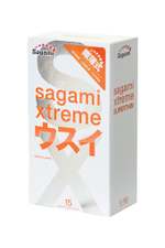 Презервативы Sagami, xtreme, 0.04, латекс, 19 см, 5,4 см, 15 шт.