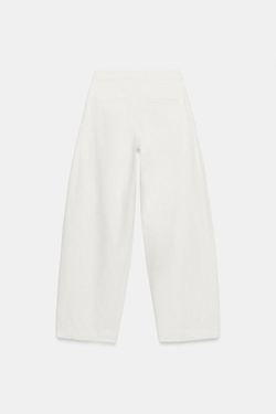 ZARA ШИРОКИЕ БРЮКИ — ZW COLLECTION, ЭКРЮ
