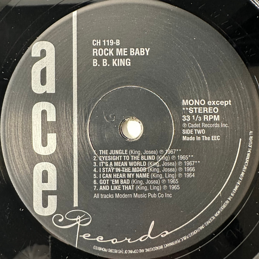 B.B. King ‎– Rock Me Baby (Англия 1984г.)