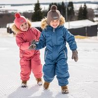 Шлем зимний из смесовой шерсти с помпоном "Роза"