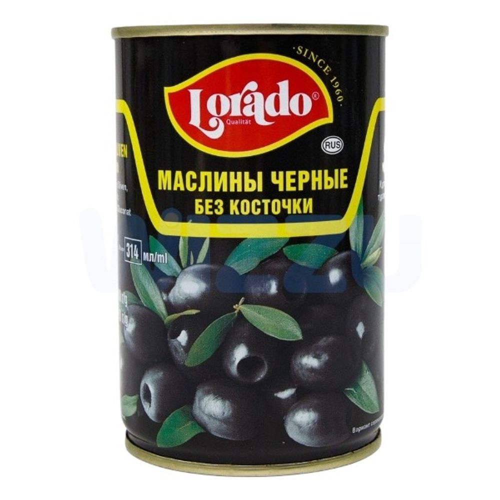Маслины Лорадо черн б/к ж/б 314мл