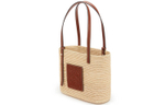 LOEWE Basket Raffia With Cow Leather Basket Bag, Straw Bag, Handbag, Shoulder Bag Women"s
