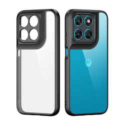 Чехол прозрачный с черными рамками для Motorola G87, G77 и G67, серия Aimo Series Case от Dux Ducis