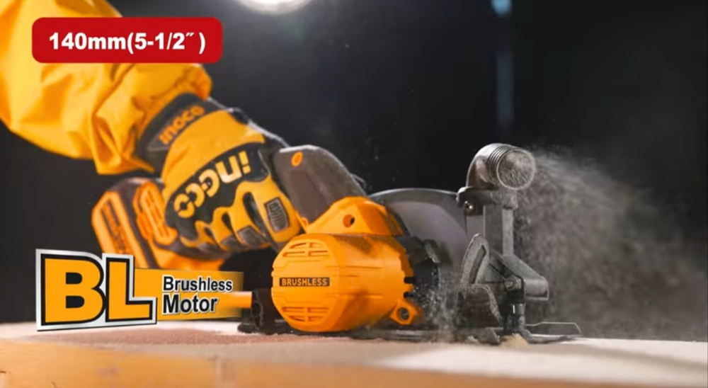 Аккумуляторная циркулярная пила INGCO CSLI14021 INDUSTRIAL 20 В 140 мм 1х4 Ач