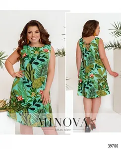 Платье 3153В-голубой Minova