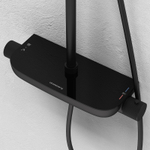 Душевая система Abelsberg Lineara SNS52890MB с термостатом и полкой для душа, вулканический черный
