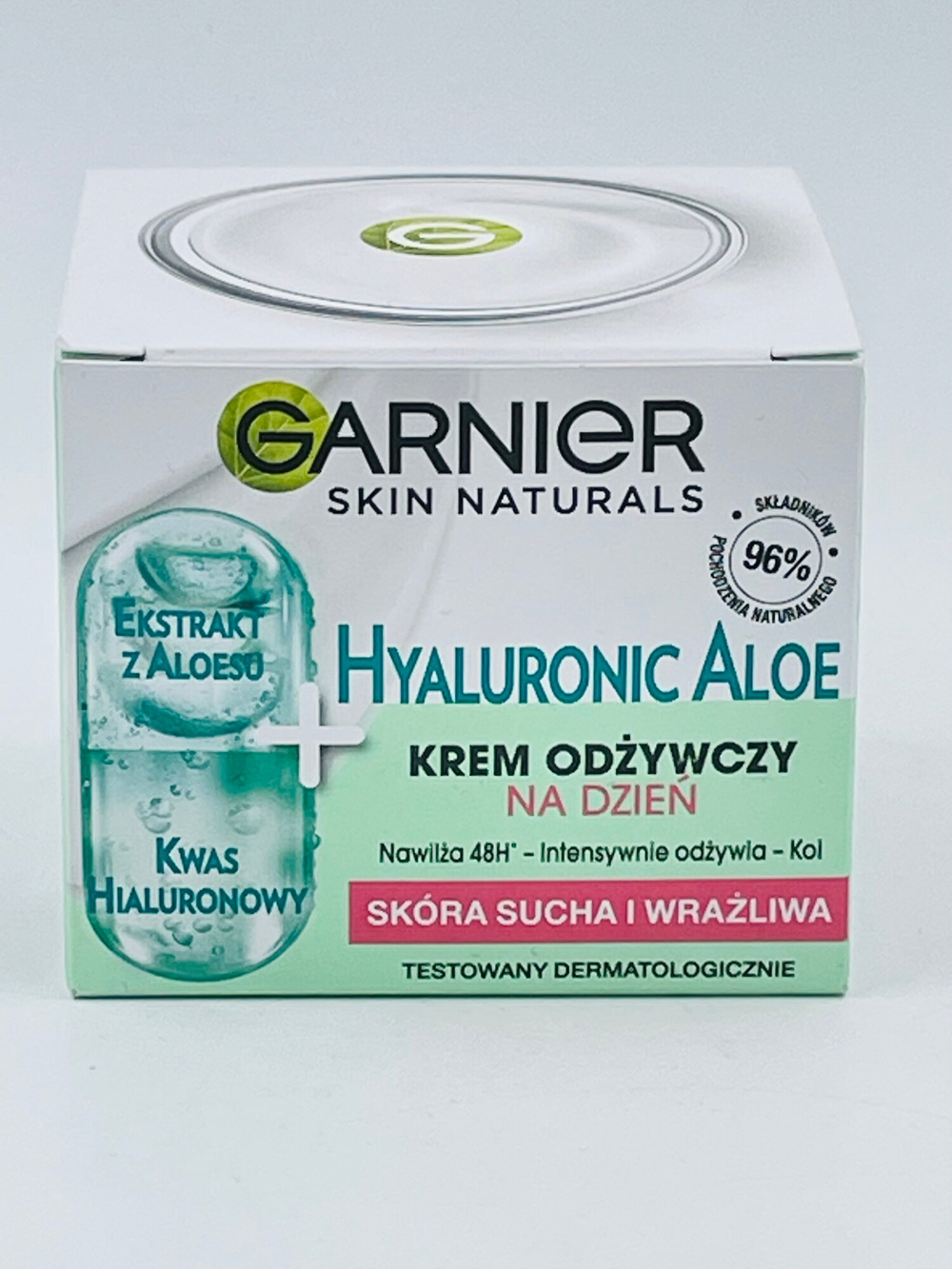 Дневной крем Garnier Hyaluronic Aloe с маслом ши, алоэ вера и виноградной водой, 50 мл (Франция)