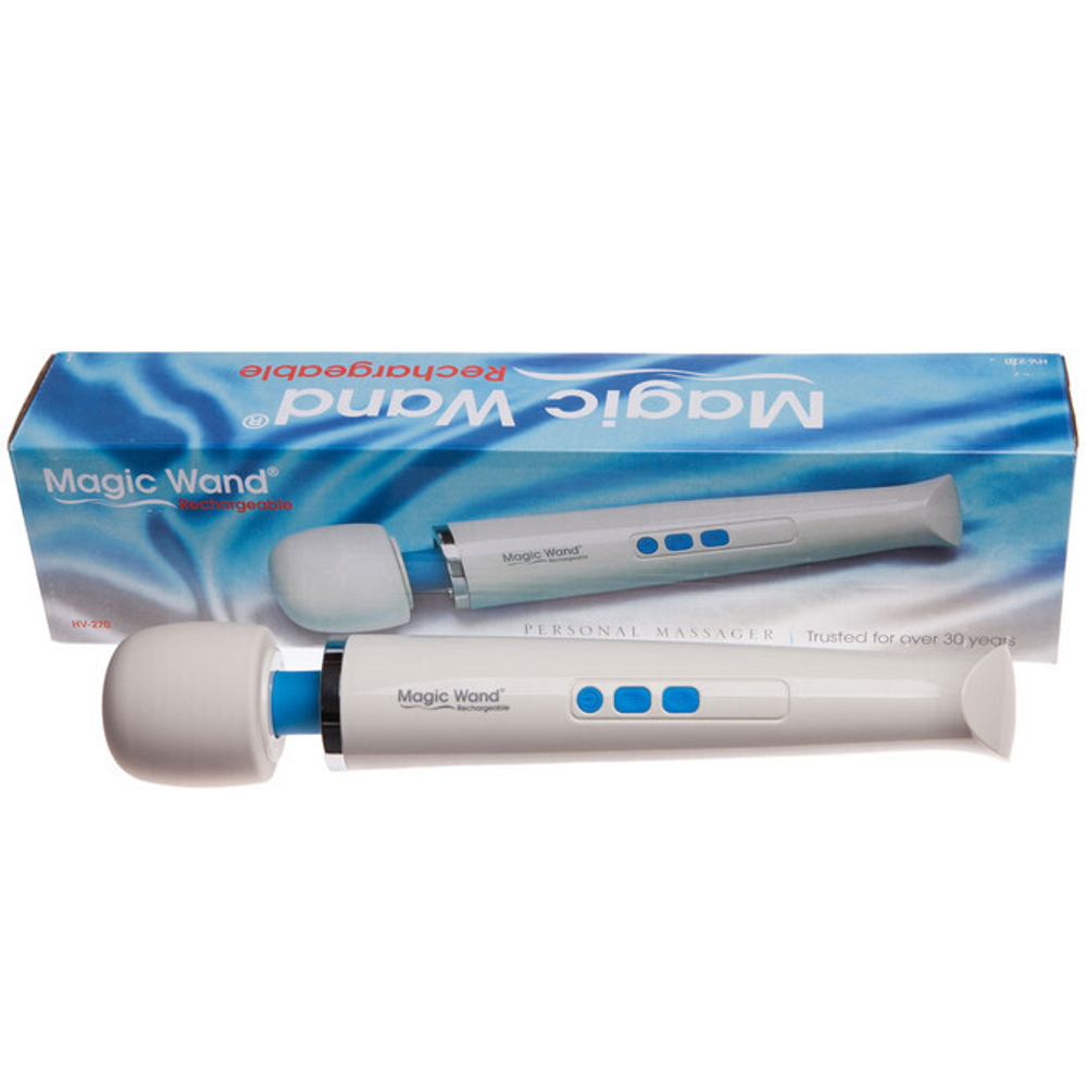 Вибромассажер Hitachi Magic Wand Original HV-270 (4 скорости) (Цвет: белый с синим)