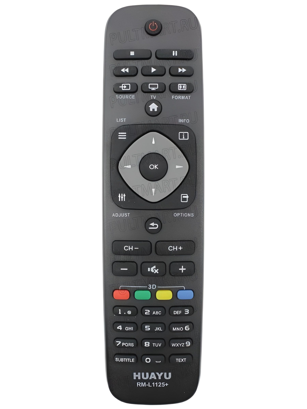 Пульт управления для PHILIPS RM-L1125+ LCD (корпус 9965 9000 0449)