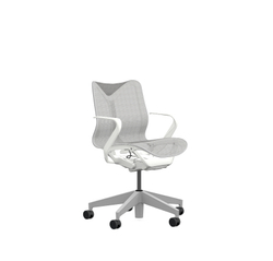 Кресло Herman Miller Cosm, низкая спинка, цвет Mineral, нерегулируемые подлокотники