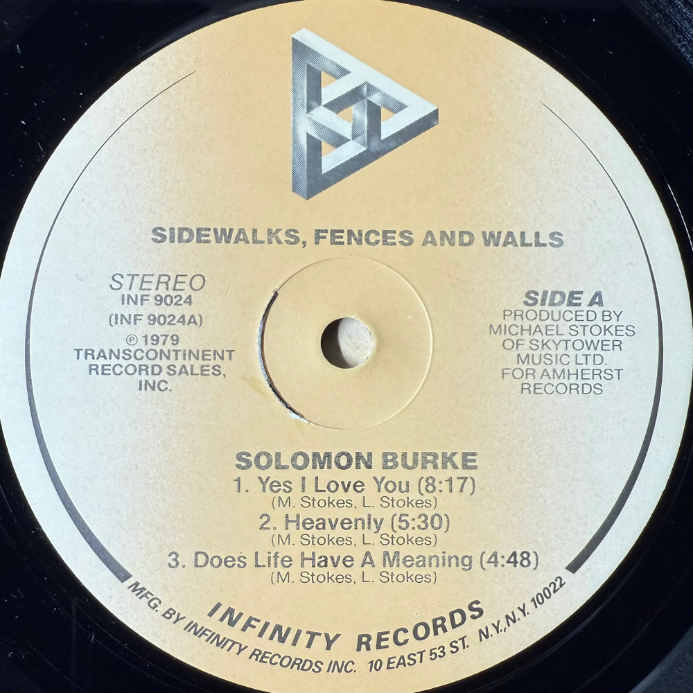 Solomon Burke ‎– Sidewalks, Fences And Walls (США 1979г.)