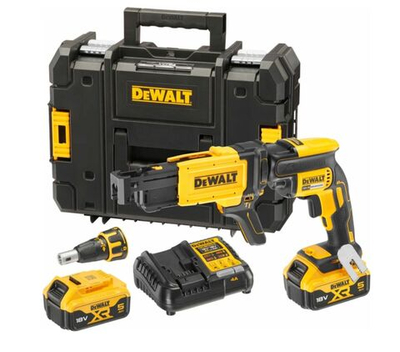 Аккумуляторный ленточный шуруповерт DEWALT DCF620P2K, 18 В, 30 Нм, 4400 об/мин, с 2 АКБ 5 Ач и ЗУ, в кейсе TSTAK DCF620P2K-QW