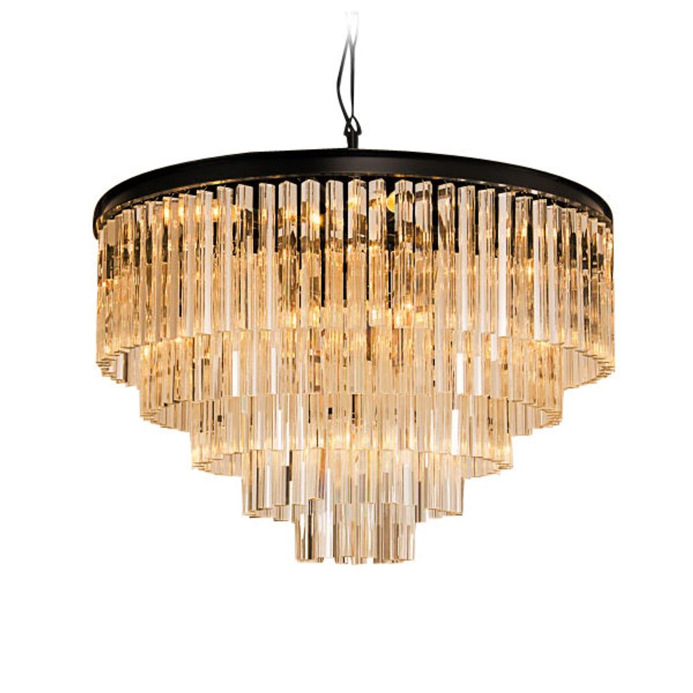 Люстра Odeon 10A black/amber
