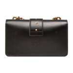 Сумка Pinko Classic Metal Chain Rivet One-Shoulder Bird Swallow Bag Cowhide Messenger Bag Mini Black Gold, 1P221P-Y6XT-Z99