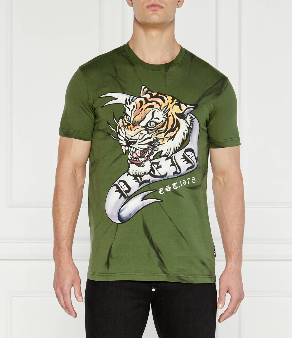 Футболка Tattoo Philipp Plein - зеленый(MTK7103 PJY002N)