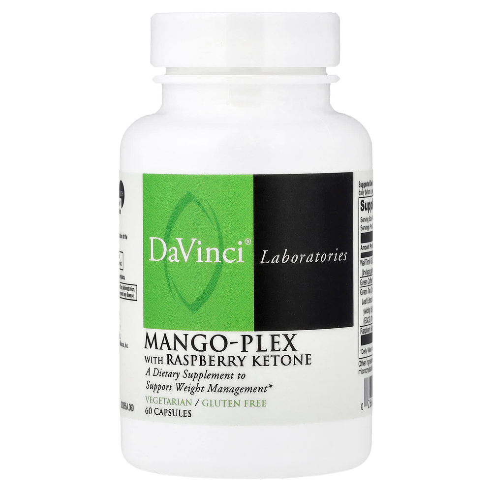 DaVinci Laboratories, Mango-Plex с малиновыми кетонами, 60 капсул