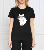 футболка ikonik 2.0 choupette Karl Lagerfeld - черный(230W1703)