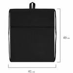 Мешок для обуви BRAUBERG БОЛЬШОЙ, с ручкой, карман на молнии, сетка, 49х41 см, "Total Black", 273453
