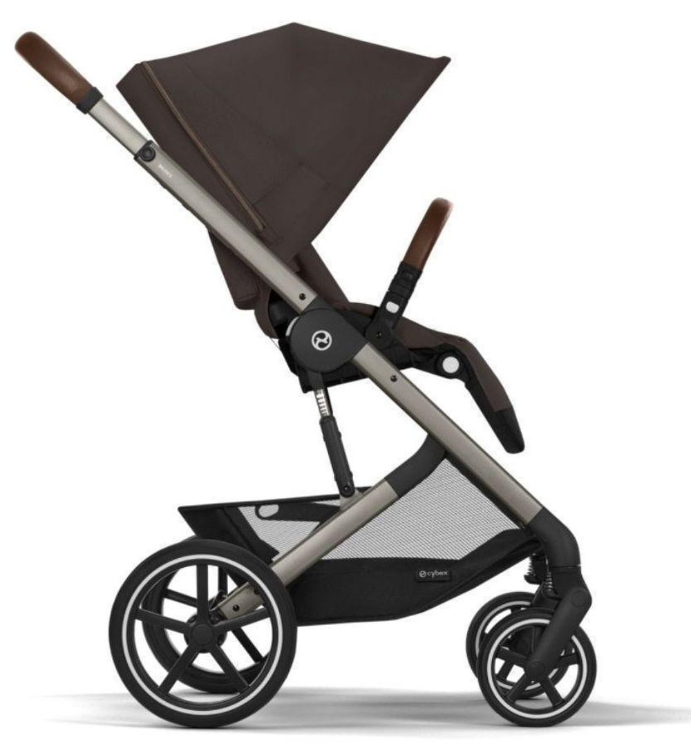 Коляска Cybex Balios S Lux TPE complete Cloud T Peach Pink Plus 3 в 1 Chocolate Brown с дождевиками
