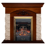 Каминокомплект Real Flame Neapolis NT с очагом Majestic Lux Brass