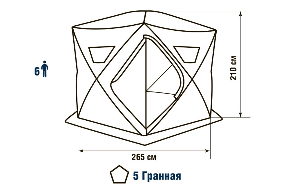 Палатка HIGASHI Camo Penta