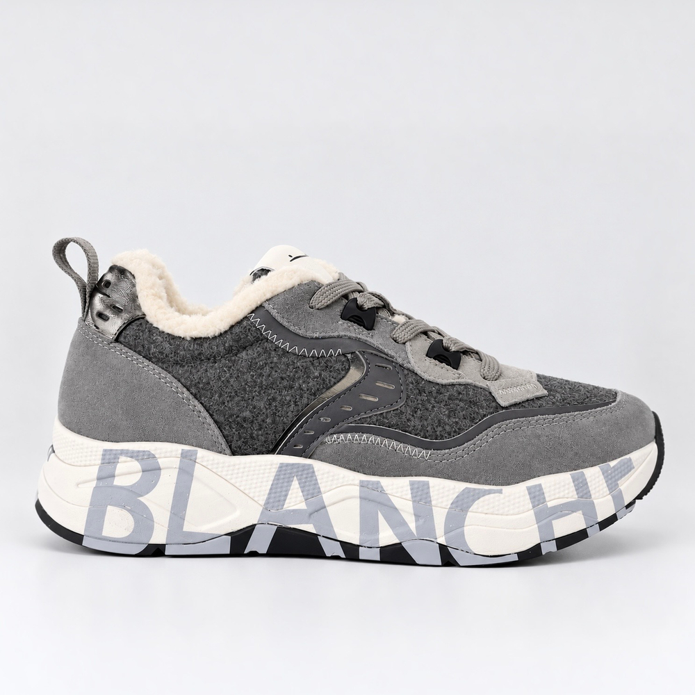 Комбинированные кроссовки Voile Blanche 2019460 grey на меху