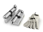 Цилиндровый механизм (R602) R6002Knob68(26+10+32) CP хром 5Key с вертушкой