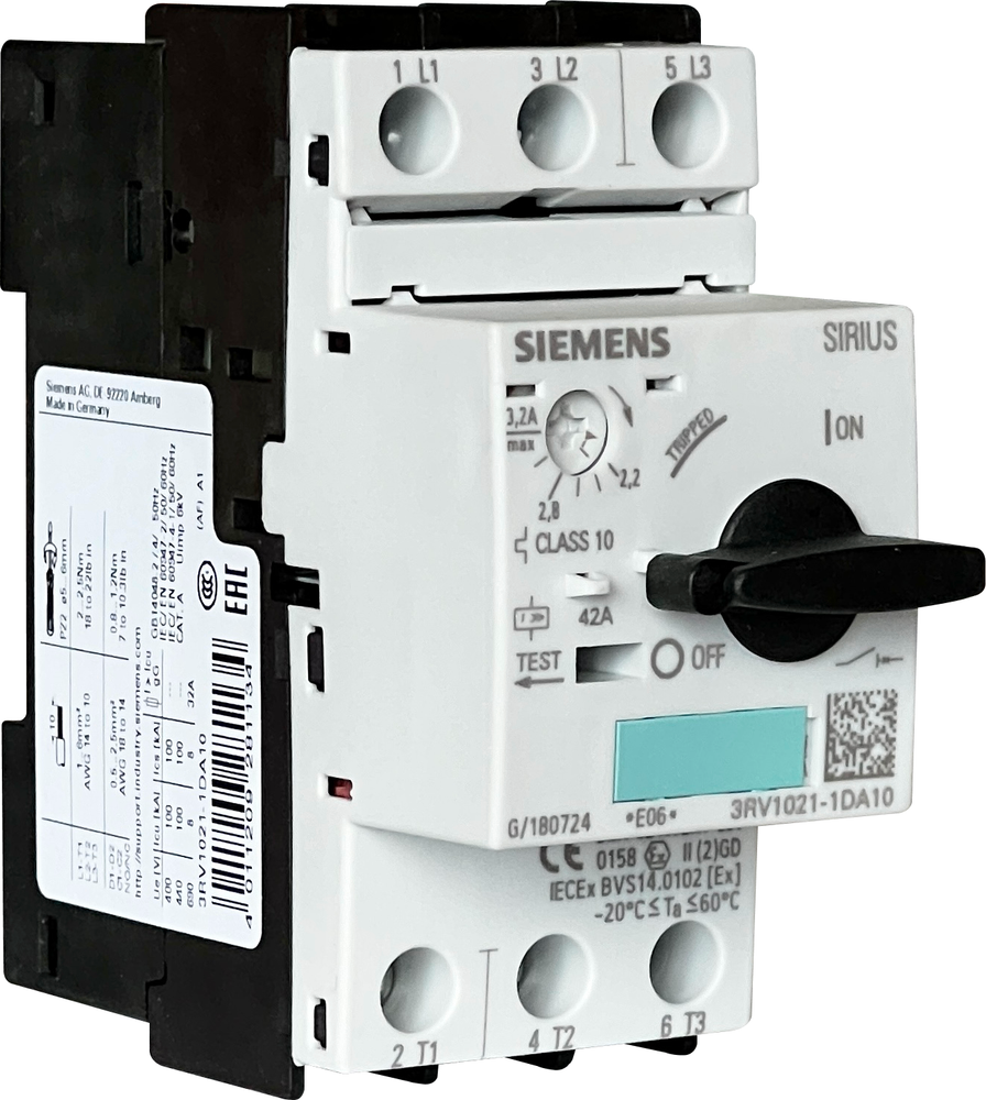 Автоматический выключатель Siemens Sirius 3RV1021-1DA10 Автоматический выключатель Siemens Sirius 3RV1021-1DA10