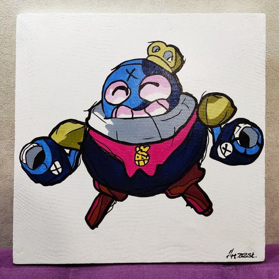 Картина авторская на холсте Brawl Stars "Тик" (50х50см)