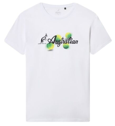 Мужская теннисная футболка Australian Cotton T-Shirt Australian Balls - bianco