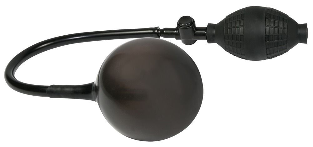 Черный анальный расширитель с грушей Simply Anal Balloon (Цвет: черный)