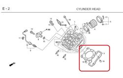 12252-KPP-900. GASKET, CYLINDER HEAD, OS. Honda CBR150