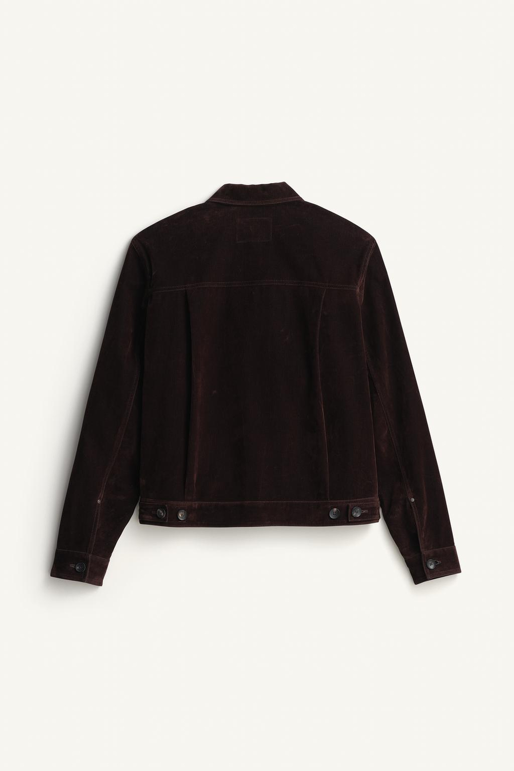 ZARA ДЖИНСОВАЯ УКОРОЧЕННАЯ КУРТКА ИЗ ФЛОКА, КОРИЧНЕВЫЙ