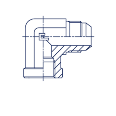Штуцер P90 JIC 1/2 - NPT 1/4
