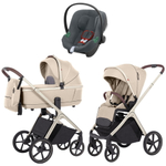 Коляска Carrello Vector CRL-6550 и автокресло Cybex Aton B2 Steel Grey 3 в 1 Seashell Beige