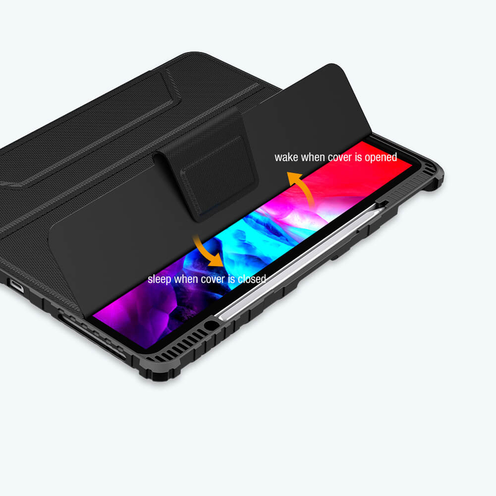 Противоударный чехол BUMPER NILLKIN LEATHER CASE PRO c защитой камеры для iPad Pro 12.9 2020 / 2021