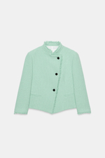 БЛЕЙЗЕР ФАКТУРНЫЙ С НЕОБРАБОТАННЫМИ КРАЯМИ — ZARA