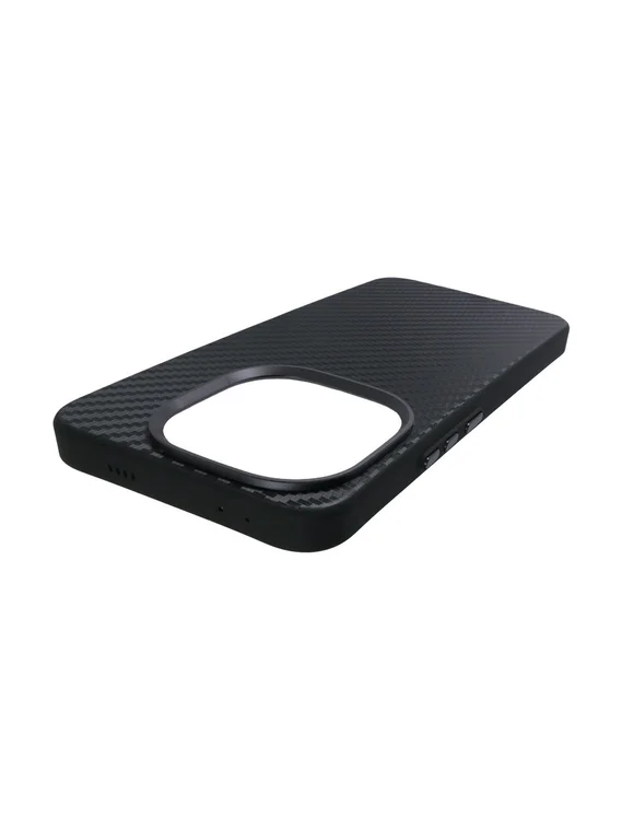 Защитный чехол для IQOO 15 органо-силиконовый под карбон c MagSafe черный (Black)