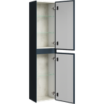 AQ GE0535GRM Geometria Пенал L/R подвесной, 350х1500х250 мм, 2 двери, 3 полки, Серый матовый
