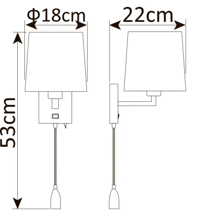 Бра Arte Lamp HALL A9246AP-2SS, 1хE27