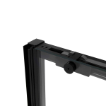 Душевая дверь Vincea  Слим Софт (Slim Soft) VDS-1SS150CLB, 1500, черный, стекло прозрачное