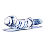 Прозрачно-синий двусторонний стимулятор 11 Realistic Double Ended Dildo - 28 см. (Цвет: прозрачный)