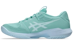 Женские теннисные кроссовки Asics Solution Speed FF 4 - oasis green/light blue