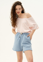 Футболка оверсайз Bowery NYC Slub Lady Pink