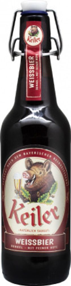Пиво Кейлер Вайсбир Дункель / Keiler Weissbier Dunkel 0.5 - стекло