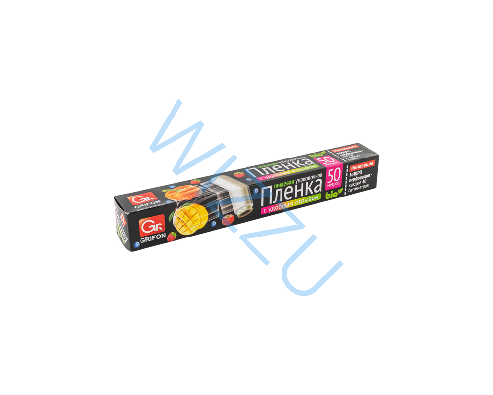 Пленка пищевая Grifon Bio 29см*50м с перфорацией в футляре Арт.101-450